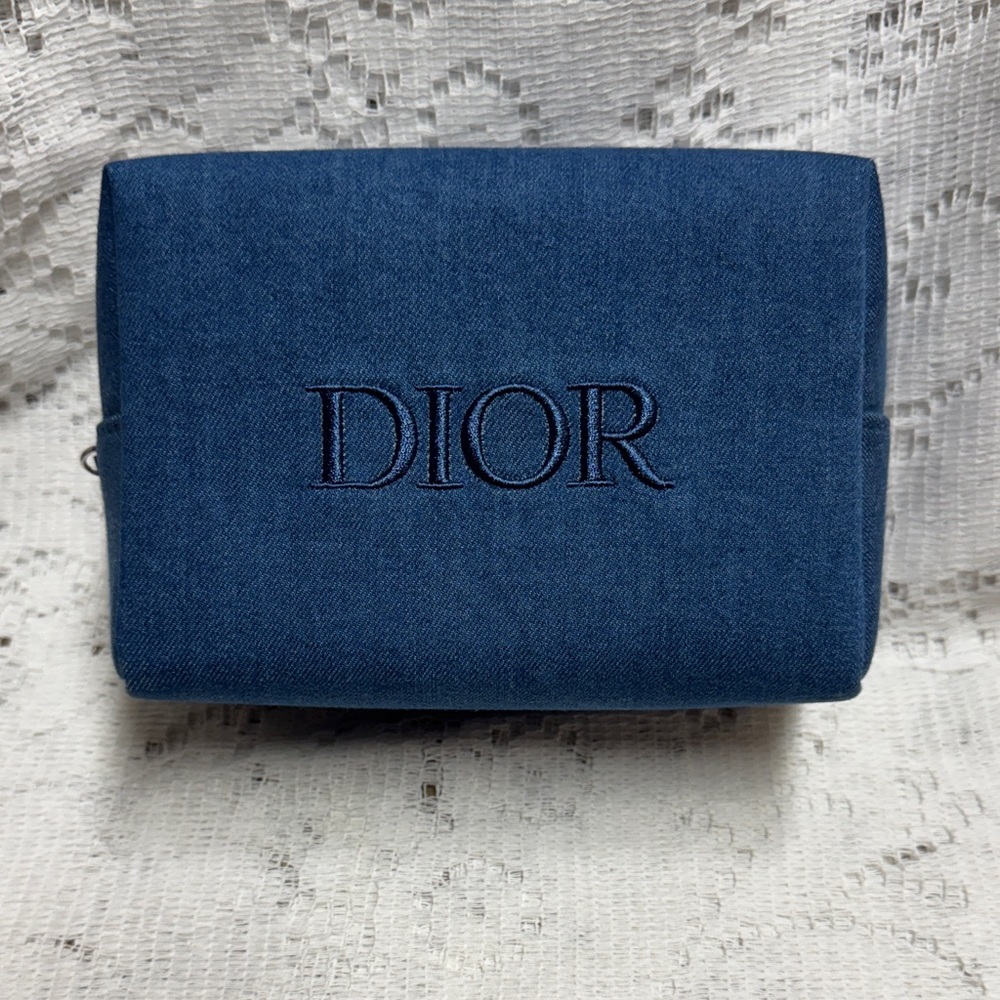 Dior Blue Cosmetic Bag
